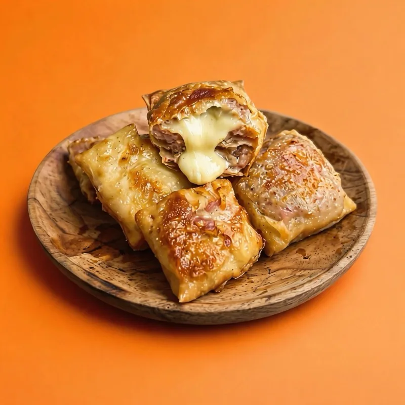 Dimsum goreng dengan keju lumer di dalamnya